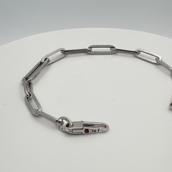 Roberto Coin 18k White Gold Paperclip bracelet, appraised for $1210 - Picture 4 of 7